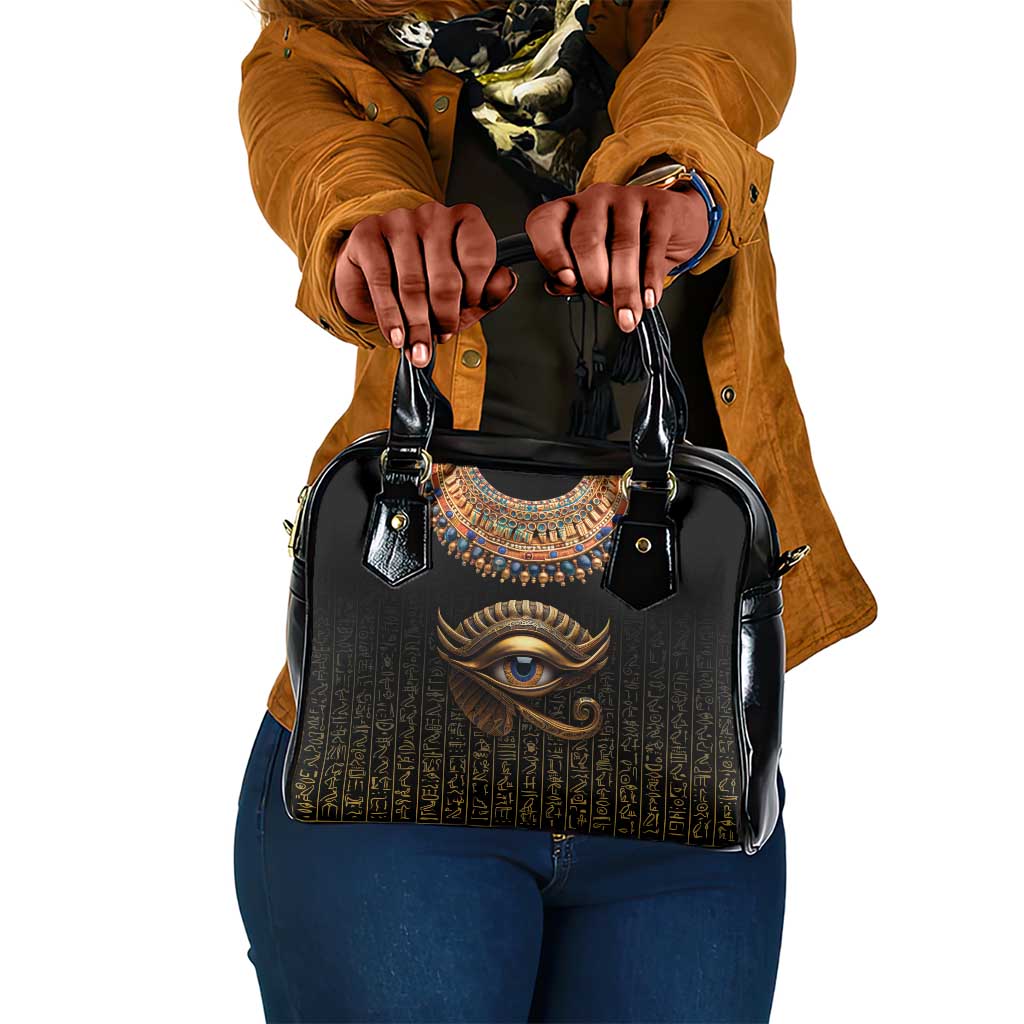 Egypt Eyes Of Horus Shoulder Handbag with Egyptian Hieroglyphs