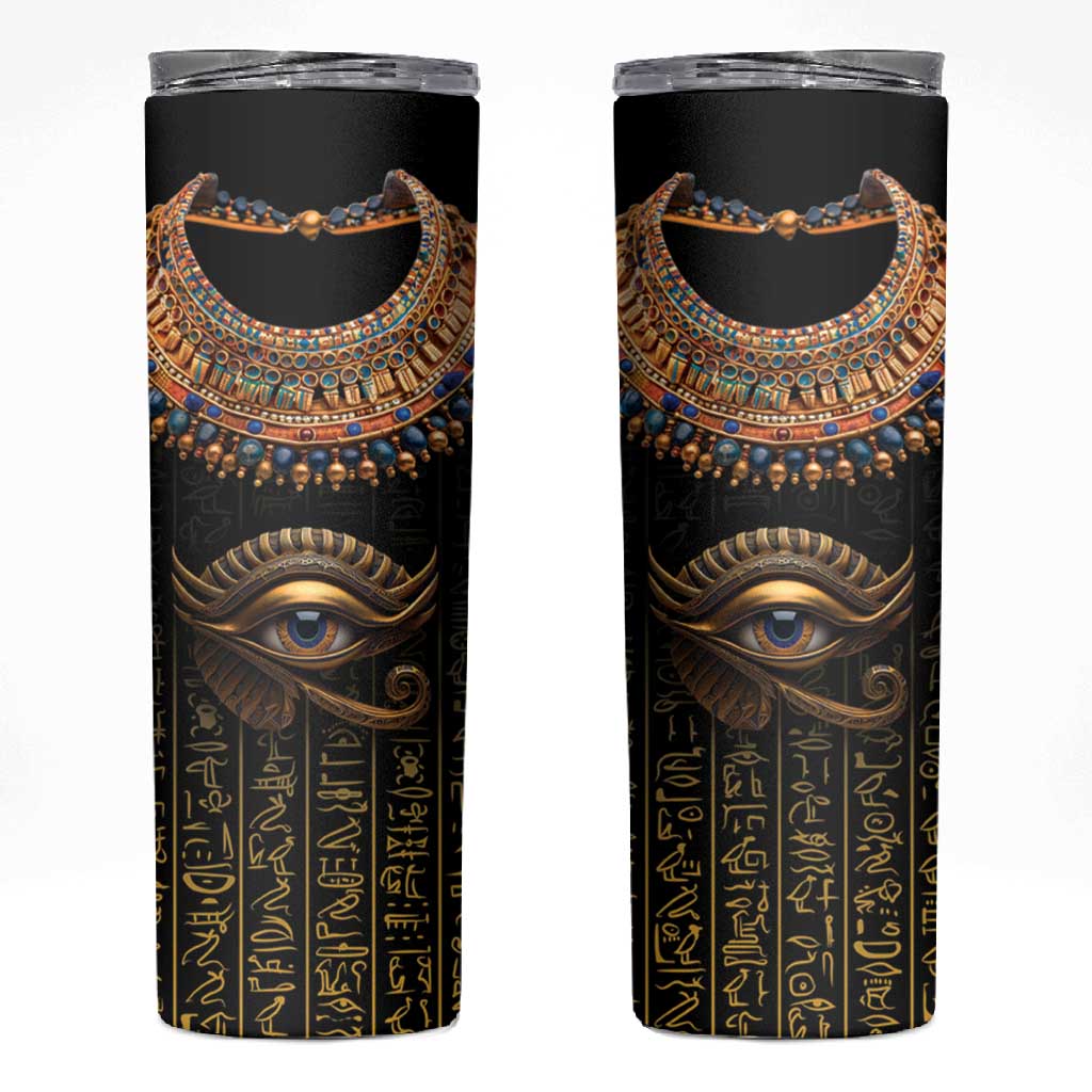 Egypt Eyes Of Horus Skinny Tumbler with Egyptian Hieroglyphs