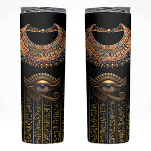 Egypt Eyes Of Horus Skinny Tumbler with Egyptian Hieroglyphs