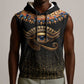 Egypt Eyes Of Horus Sleeveless Hoodie with Egyptian Hieroglyphs - African Pride