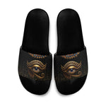 Egypt Eyes Of Horus Slide Sandals with Egyptian Hieroglyphs