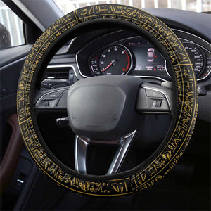 Egypt Eyes Of Horus Steering Wheel Cover with Egyptian Hieroglyphs