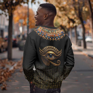 Egypt Eyes Of Horus Sweatshirt with Egyptian Hieroglyphs