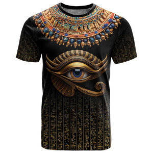 Egypt Eyes Of Horus T shirt with Egyptian Hieroglyphs