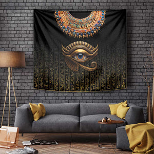 Egypt Eyes Of Horus Tapestry with Egyptian Hieroglyphs