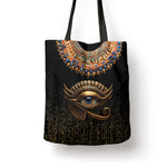 Egypt Eyes Of Horus Tote Bag with Egyptian Hieroglyphs