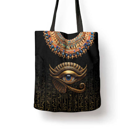 Egypt Eyes Of Horus Tote Bag with Egyptian Hieroglyphs