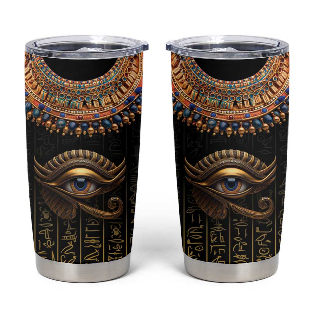 Egypt Eyes Of Horus Tumbler Cup with Egyptian Hieroglyphs