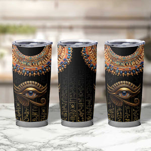 Egypt Eyes Of Horus Tumbler Cup with Egyptian Hieroglyphs