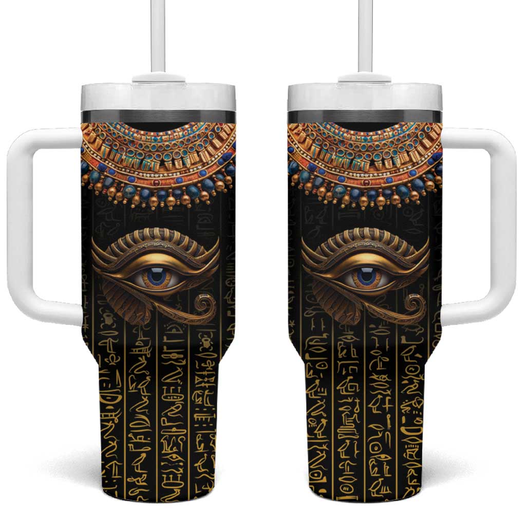 Egypt Eyes Of Horus Tumbler With Handle with Egyptian Hieroglyphs