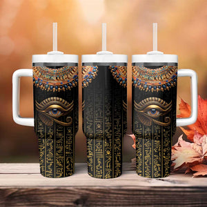 Egypt Eyes Of Horus Tumbler With Handle with Egyptian Hieroglyphs