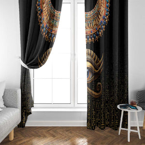 Egypt Eyes Of Horus Window Curtain with Egyptian Hieroglyphs