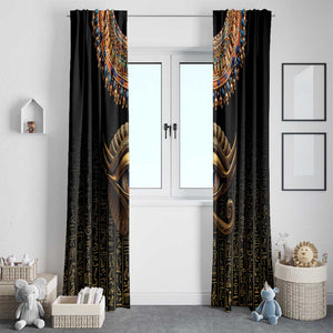 Egypt Eyes Of Horus Window Curtain with Egyptian Hieroglyphs