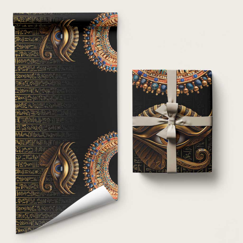 Egypt Eyes Of Horus Wrapping Paper Egyptian Hieroglyphs - African Pride