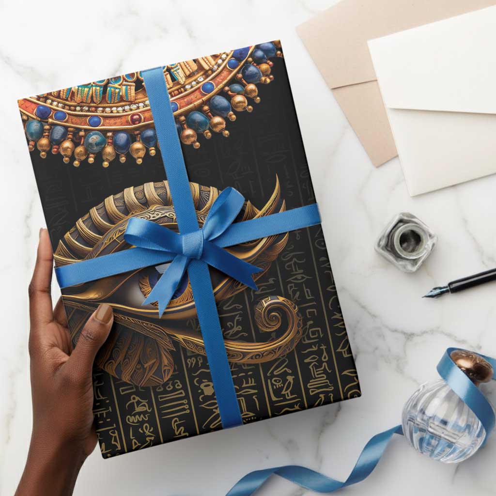 Egypt Eyes Of Horus Wrapping Paper Egyptian Hieroglyphs - African Pride