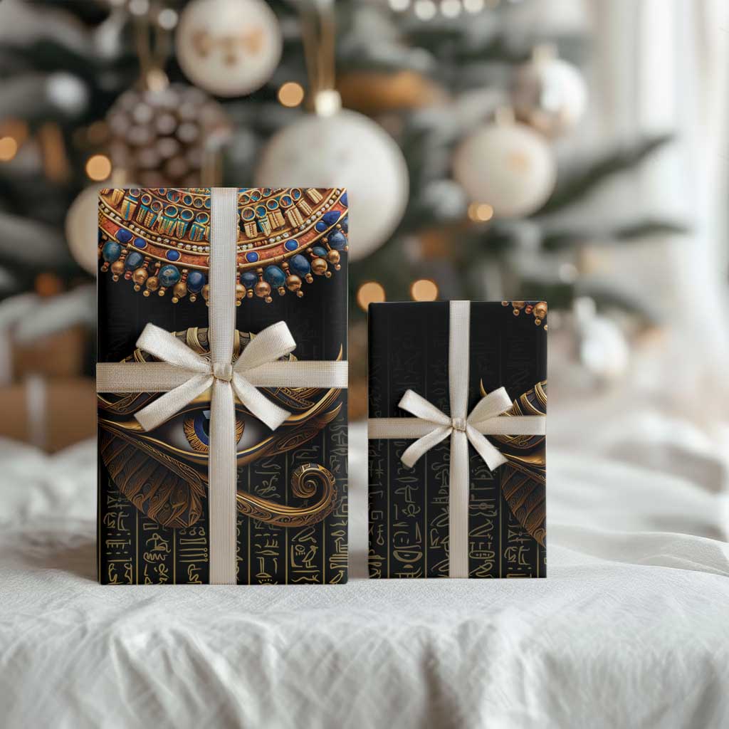 Egypt Eyes Of Horus Wrapping Paper Egyptian Hieroglyphs - African Pride