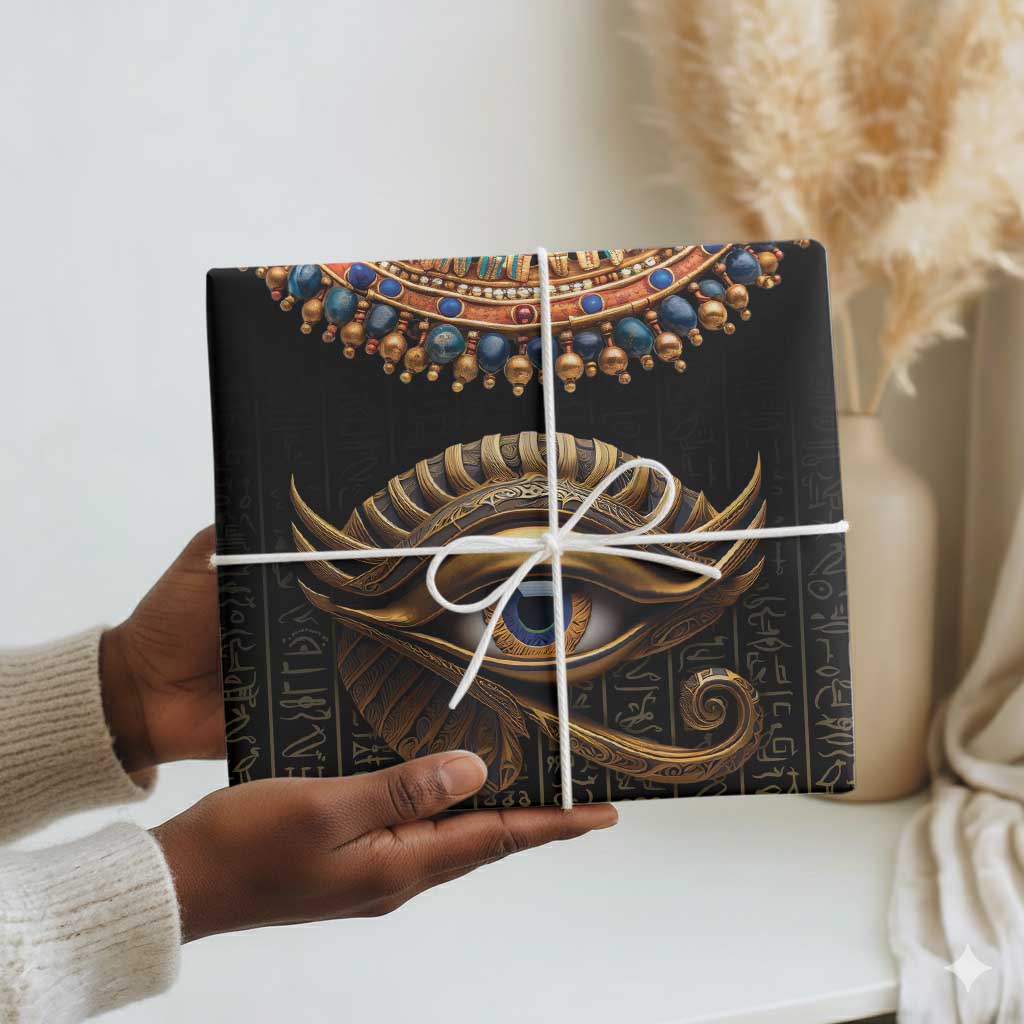 Egypt Eyes Of Horus Wrapping Paper Egyptian Hieroglyphs - African Pride