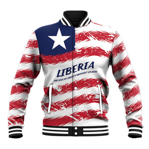 Personalized Liberia Lone Star Flag Baseball Jacket