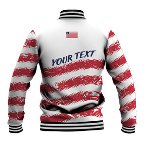 Personalized Liberia Lone Star Flag Baseball Jacket
