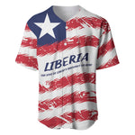 Personalized Liberia Lone Star Flag Baseball Jersey
