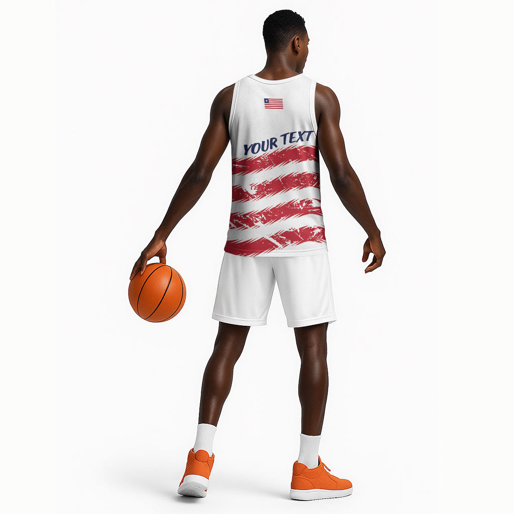 Personalized Liberia Lone Star Flag Basketball Jersey
