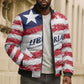 Personalized Liberia Lone Star Flag Bomber Puffer Jacket