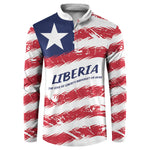 Personalized Liberia Lone Star Flag Button Sweatshirt