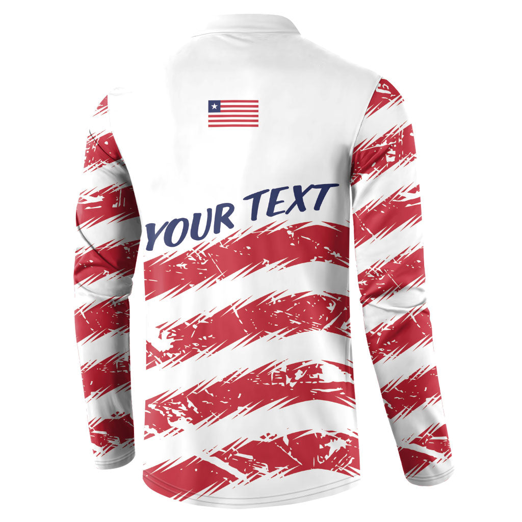 Personalized Liberia Lone Star Flag Button Sweatshirt