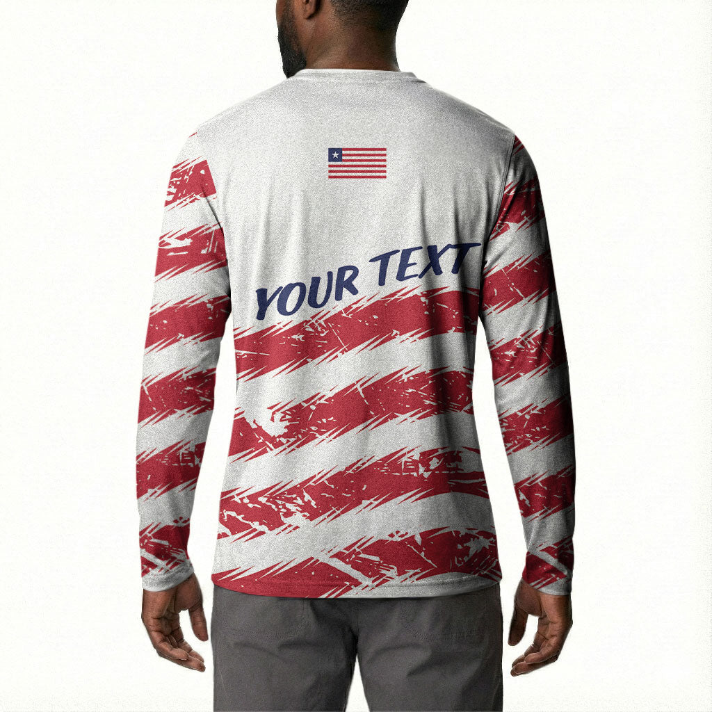 Personalized Liberia Lone Star Flag Button Sweatshirt