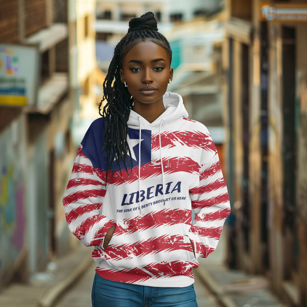 Personalized Liberia Lone Star Flag Hoodie