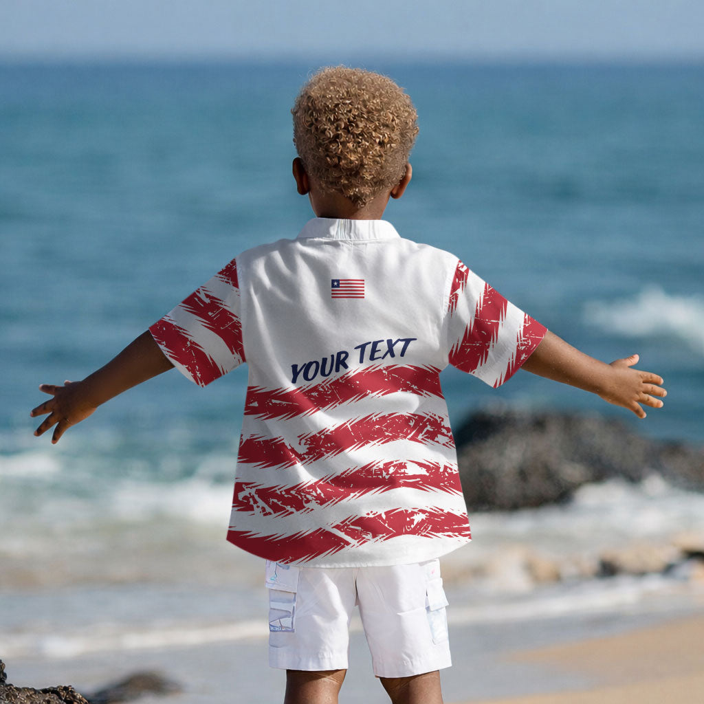 Personalized Liberia Lone Star Flag Kid Hawaiian Shirt