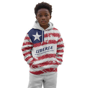 Personalized Liberia Lone Star Flag Kid Hoodie