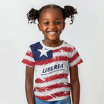 Personalized Liberia Lone Star Flag Kid T shirt
