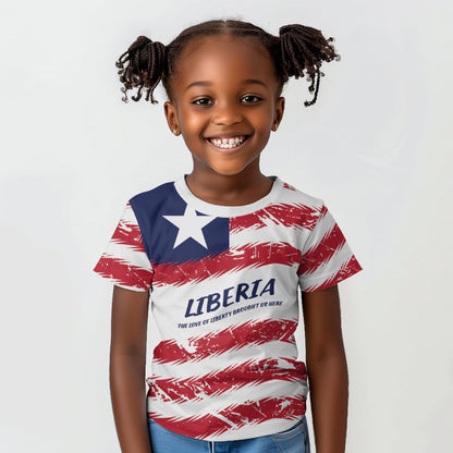 Personalized Liberia Lone Star Flag Kid T shirt