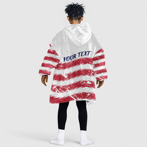 Personalized Liberia Lone Star Flag Kid Wearable Blanket Hoodie