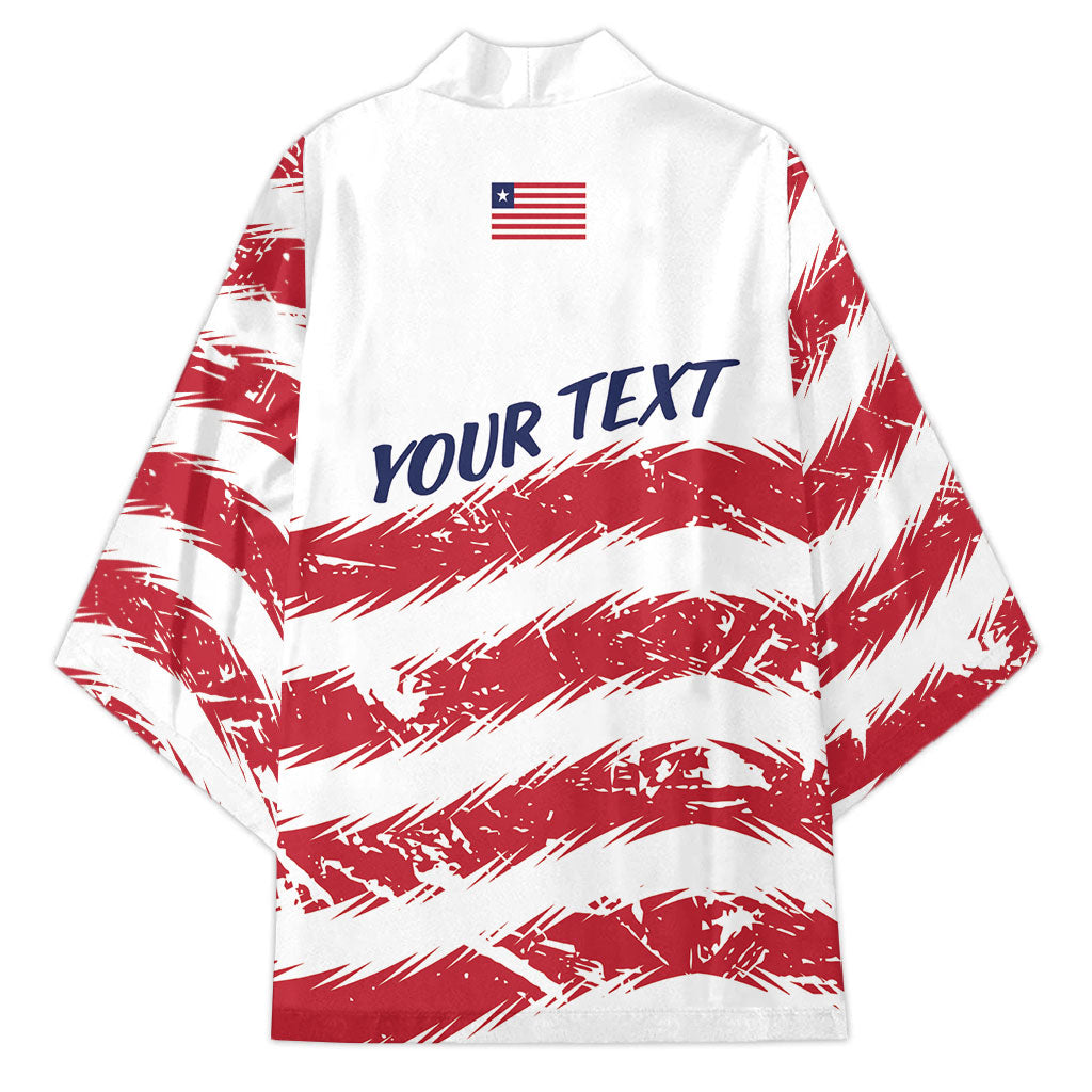 Personalized Liberia Lone Star Flag Kimono