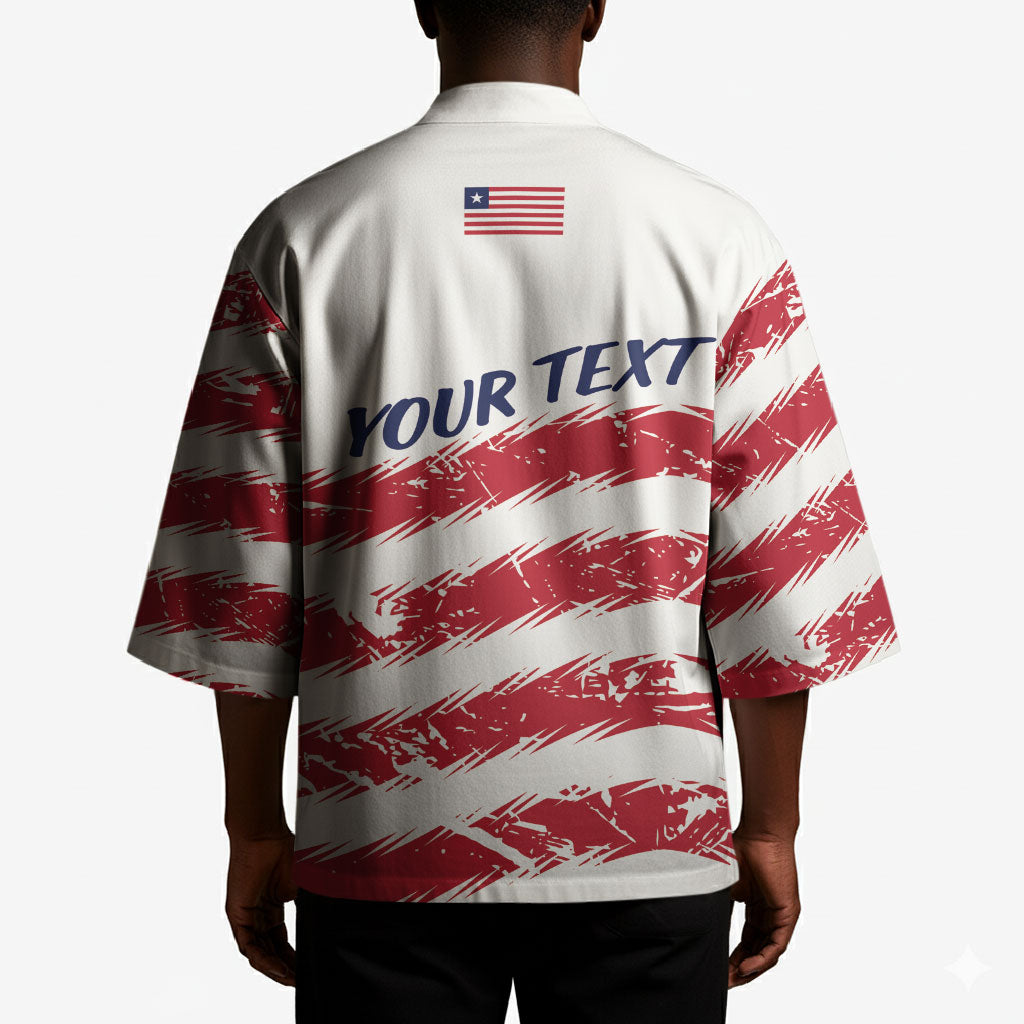 Personalized Liberia Lone Star Flag Kimono