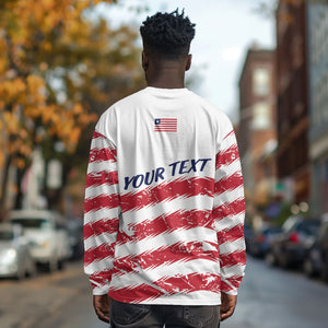 Personalized Liberia Lone Star Flag Long Sleeve Shirt