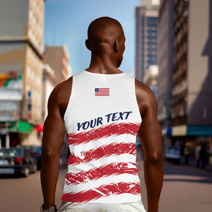 Personalized Liberia Lone Star Flag Men Tank Top