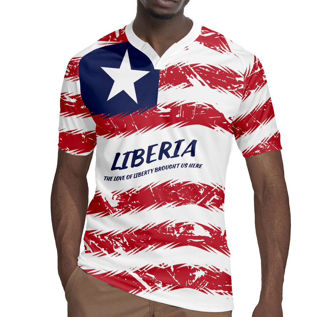 Personalized Liberia Lone Star Flag Rugby Jersey
