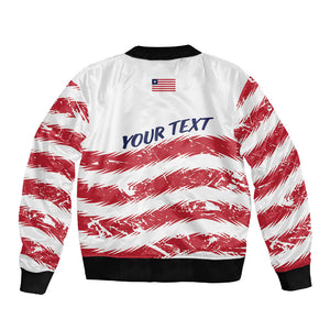 Personalized Liberia Lone Star Flag Sleeve Zip Bomber Jacket