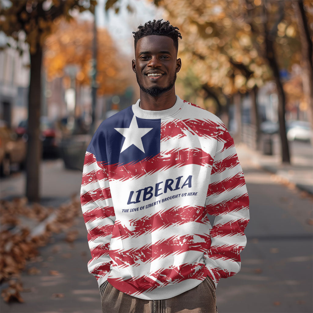 Personalized Liberia Lone Star Flag Sweatshirt