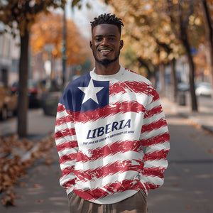 Personalized Liberia Lone Star Flag Sweatshirt