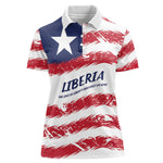 Personalized Liberia Lone Star Flag Women Polo Shirt