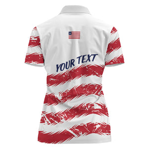 Personalized Liberia Lone Star Flag Women Polo Shirt
