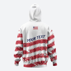 Personalized Liberia Lone Star Flag Zip Hoodie