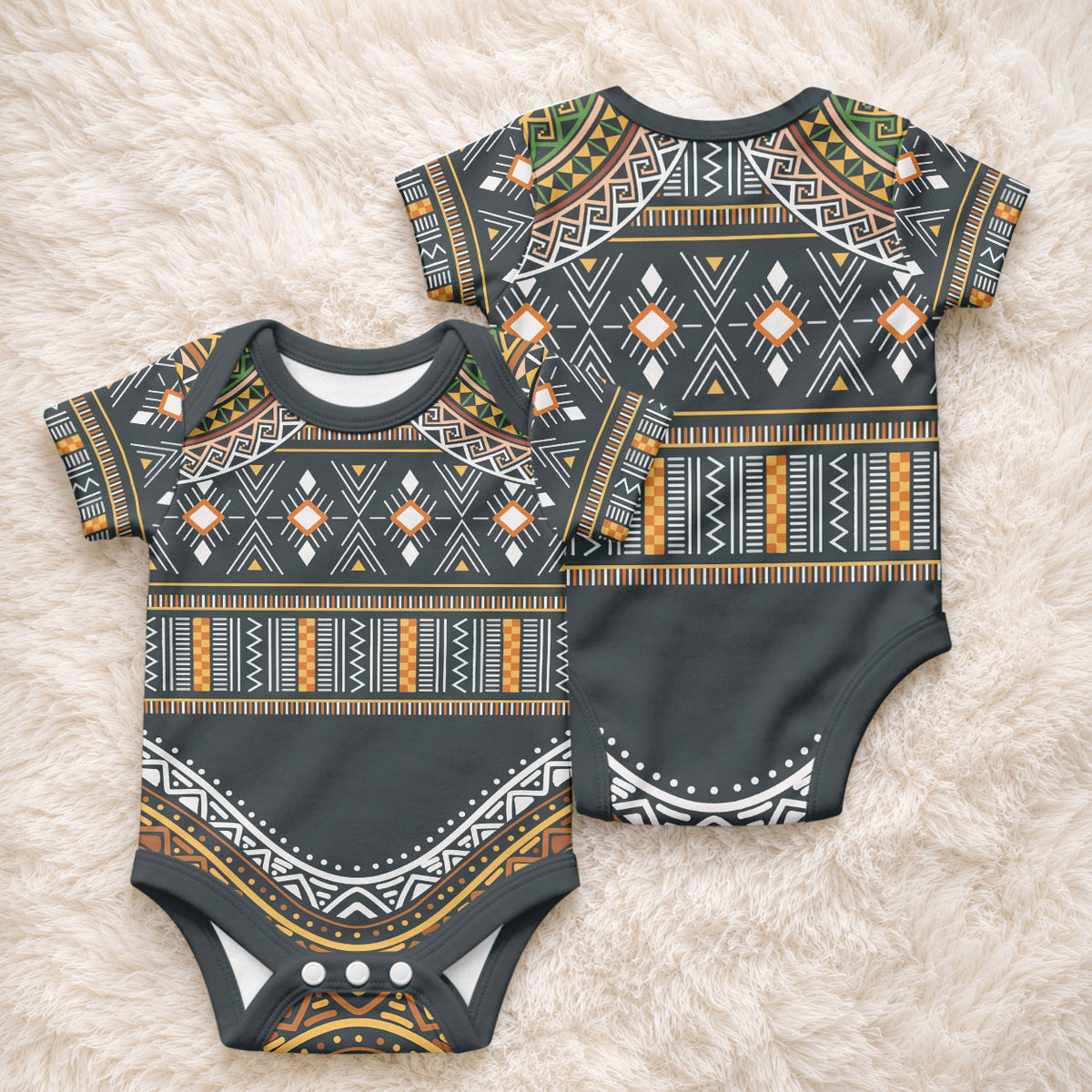 Africa Ethnic Native Pattern Baby Onesie