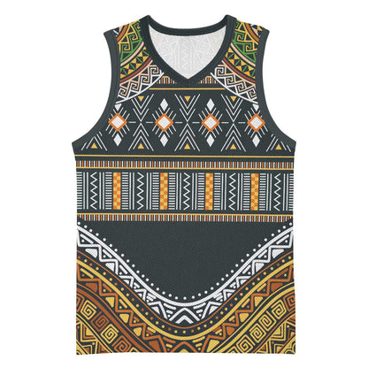 Afro Ethnic Native Pattern Basketball Jersey LT9