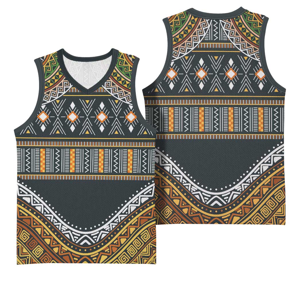 Afro Ethnic Native Pattern Basketball Jersey LT9