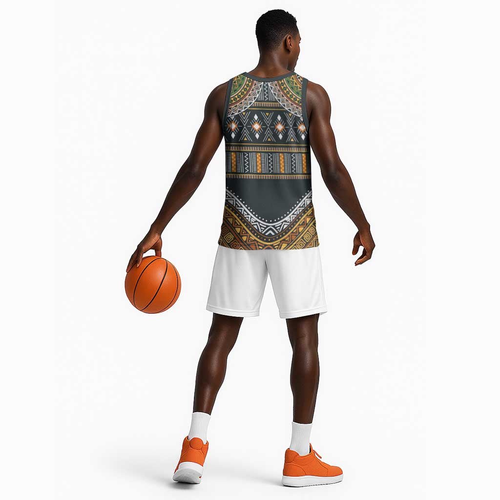 Afro Ethnic Native Pattern Basketball Jersey LT9